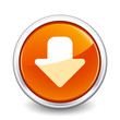 Vektor: button orange download button orange download