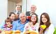 Portrait of happy multigeneration family