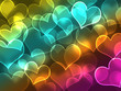 Color Bokeh against a dark background for use at graphic design