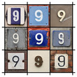 Collage of House Numbers Nine