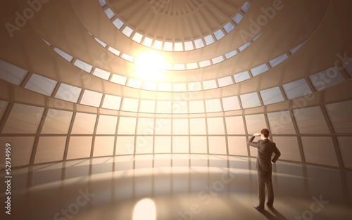 Photo: businessman standing in office businessman standing in office