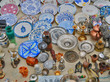 Photo: old objects at Marolles district flea market in Brussels old objects at Marolles district flea market in Brussels