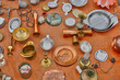 Photo: old objects at Marolles district flea market in Brussels old objects at Marolles district flea market in Brussels