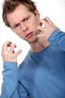 Frustrated young man