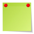 Green Stick Note & Red Magnets