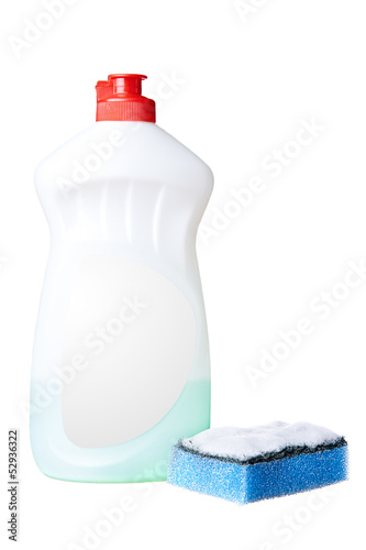 Photo: Sponge and detergent Sponge and detergent