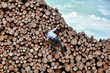 Photo: businessman escaping from top position businessman escaping from top position