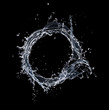 Photo: Water splash isolated on black background Water splash isolated on black background