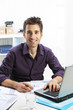 business man analyzing financial data