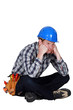 A fed-up and bored tradesman