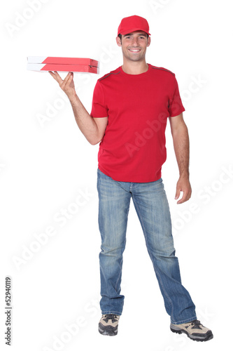 Photo: Pizza delivery man Pizza delivery man