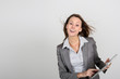 Smiling businesswoman using digital tablet