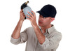 Man with a blowtorch