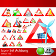 Vektor: Icon - Set Achtung Icon - Set Achtung