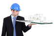 Man holding model housing