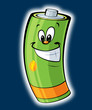 Happy cartoon battery