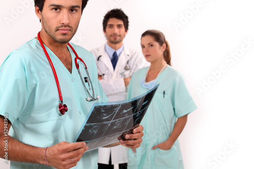 Photo: Nurse looking at ultrasound Nurse looking at ultrasound