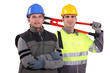 Photo: two craftsmen posing together two craftsmen posing together