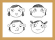 different facial expressions of a girl