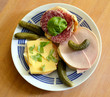 Kalte Platte Käse und Wurstbrote