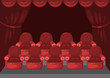 illustration of isolated cinema auditorium vector
