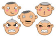 different facial expressions of a boy vector