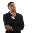 Photo: Indian man thinking. Indian man thinking.
