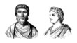Illustration: Ancient Rome : 2 Portraits - Men Ancient Rome : 2 Portraits - Men