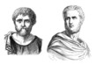 Illustration: Ancient Rome : 2 Men - Portraits Ancient Rome : 2 Men - Portraits