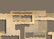horizontal  ripped papers