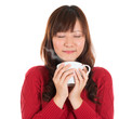 Photo: Asian girl enjoying coffee Asian girl enjoying coffee