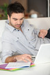 Photo: Man working using PC Man working using PC
