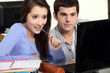 Photo: Students working at a laptop Students working at a laptop
