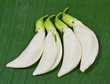 Vegetable Humming Bird Sesban Agasta on a banana leaf.