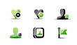 Modern vector web green & black icon set