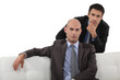 Two serious businessmen