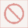 Vector: Knitted Vector illustration of Stop sign Knitted Vector illustration of Stop sign