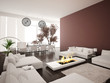 Modern Design living room interior with fireplace