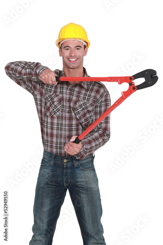 Photo: Man with tongs Man with tongs