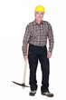 Foto: Man with pick-axe Man with pick-axe