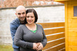 Happy couple in the garden