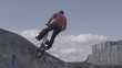 Extreme Sport BMX Biker Does Tailwhip Jump