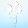 Vektor: Abstract paper balloons background Abstract paper balloons background
