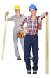 Foto: Two female carpenter Two female carpenter
