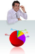 Man stood with pie-chart