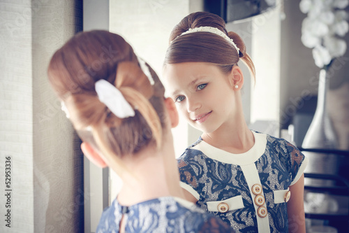 Photo: Portrait of a little fashion kid girl Portrait of a little fashion kid girl
