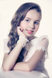 Portrait of a little fashion kid girl