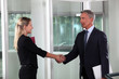 A business handshake