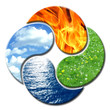 4 Elemente Ying Yang Floral