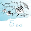 background with fishes